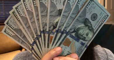 person holding fan of us dollar bill